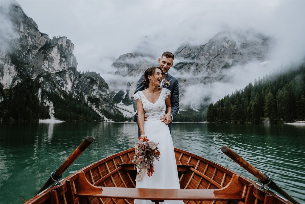 mountain elopement dried flowers bouquet