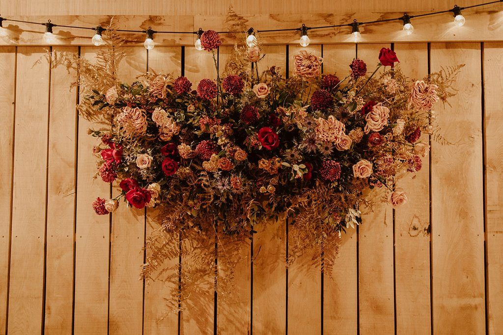 decor mariage automne sauvage mural fleur