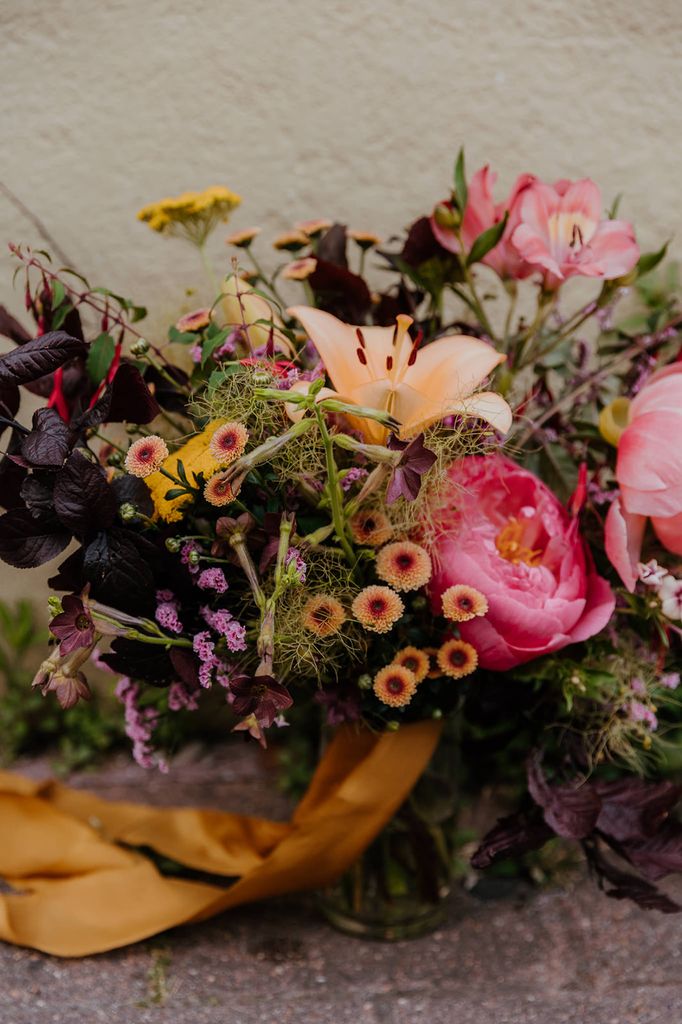 fleurs mariage colore indien ecoresponsable