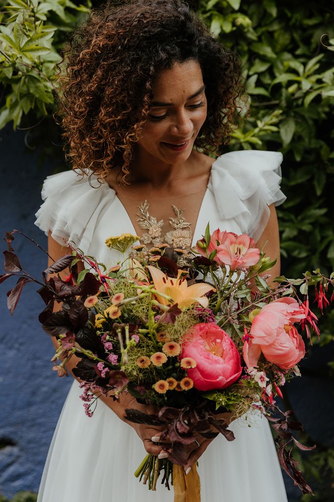 fleurs mariage colore indien ecoresponsable