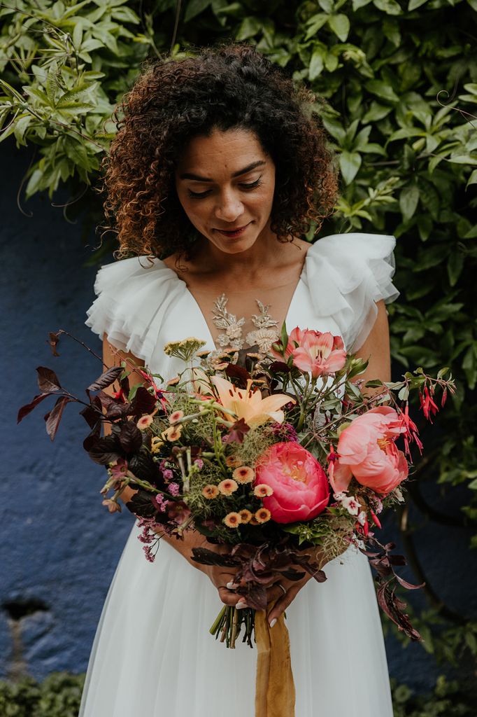 fleurs mariage colore indien ecoresponsable