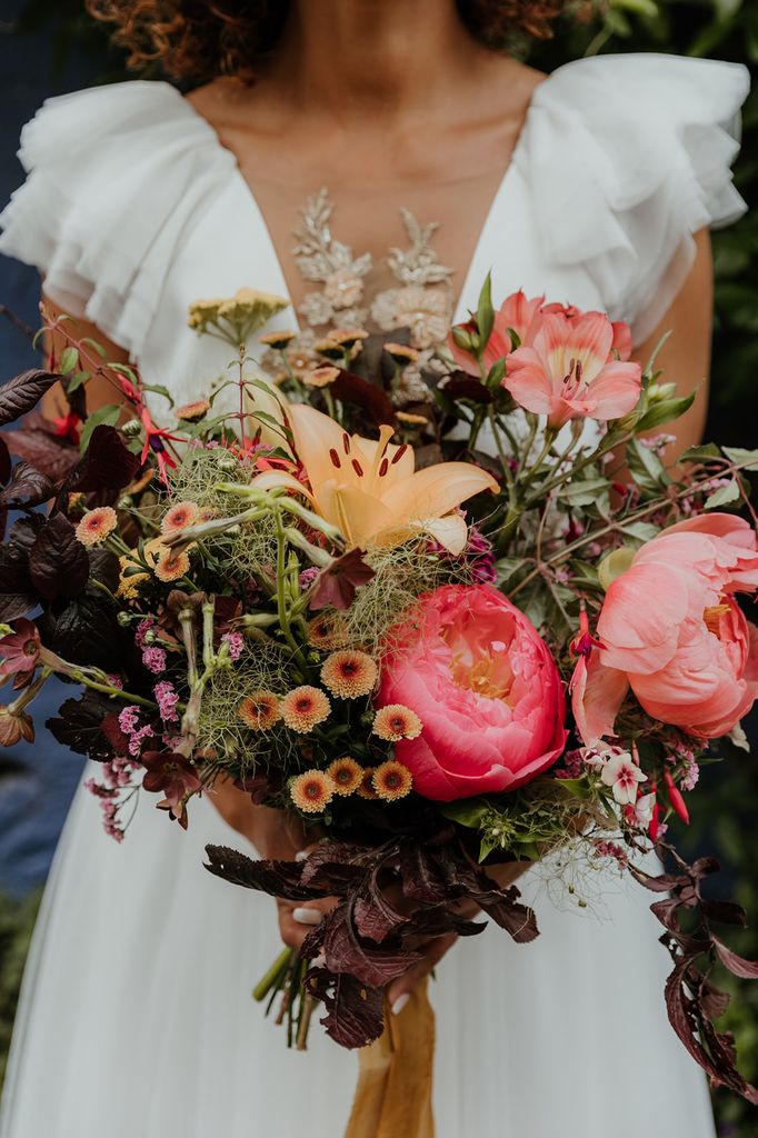 fleurs mariage colore indien ecoresponsable