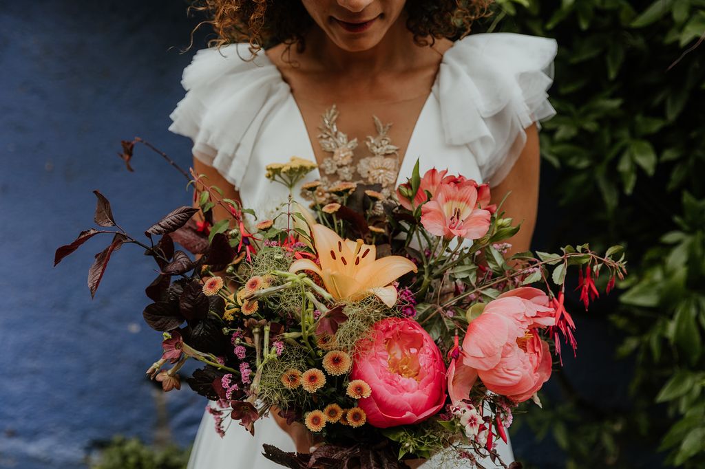 fleurs mariage colore indien ecoresponsable