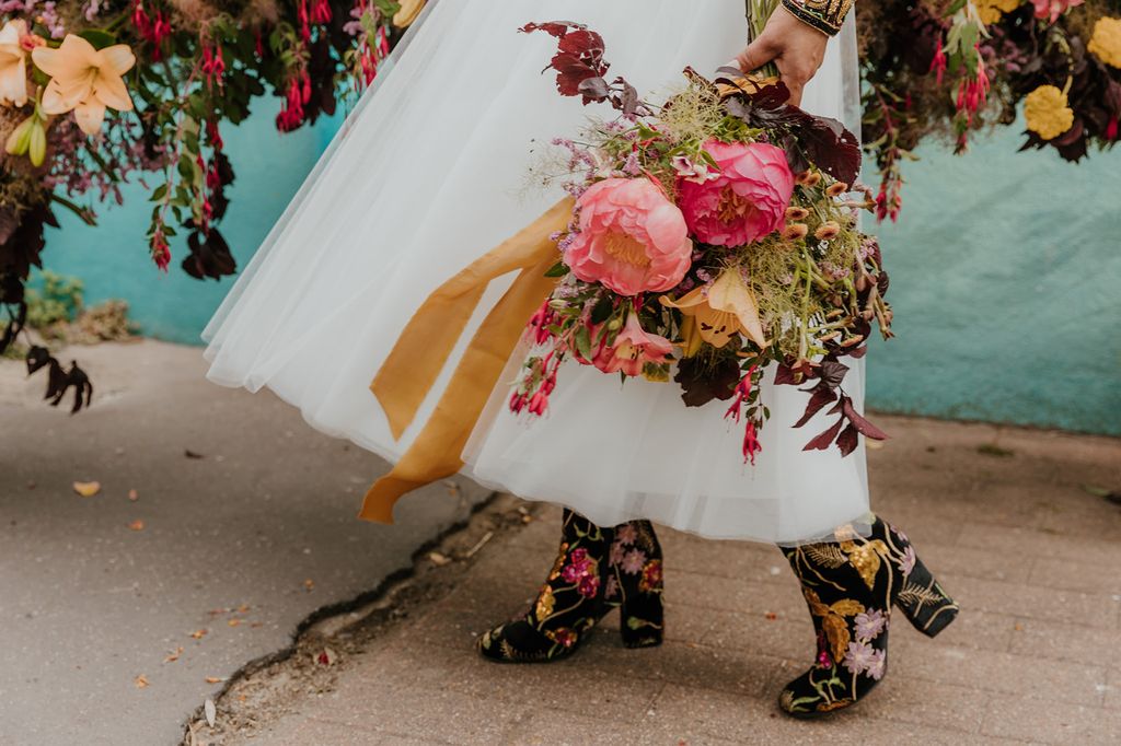 fleurs mariage colore indien ecoresponsable