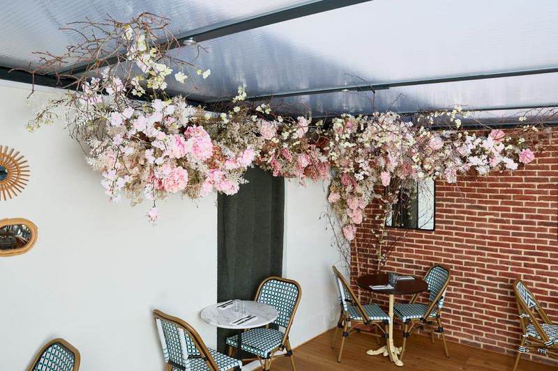 décor floral restaurant boutique fleurs séchées